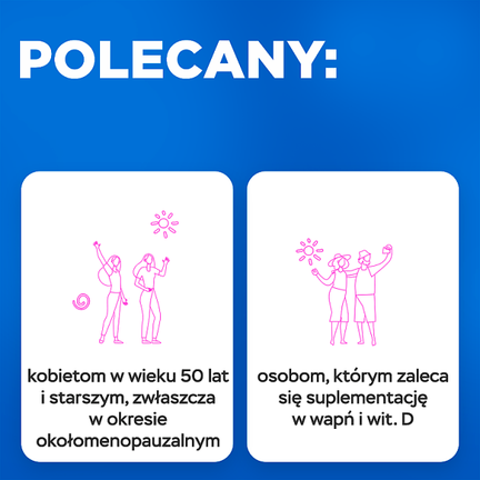 Vitrum Calcium, wapń 500 mg + Witamina D 200 j.m., 120 tabletek - Dorosły, Senior