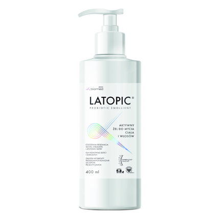 BIOMED KRAKÓW Latopic, żel do mycia ciała i włosów, skóra atopowa, sucha, 400 ml — Składniki i ocena