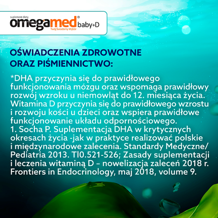 Omegamed Baby+ D, 60 kapsułek twist-off - MARTEK