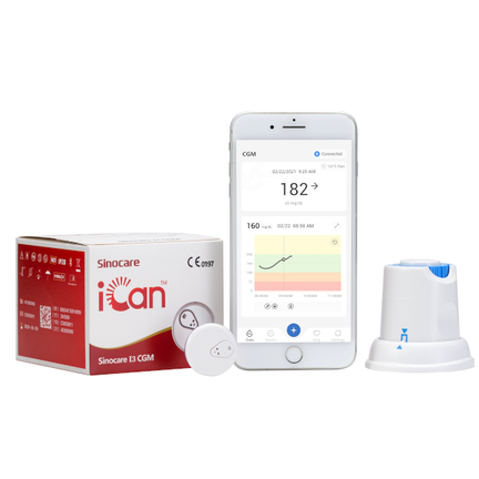 Sinocare iCan i3 CGM, sensor do pomiaru glikemii, 1 sztuka - WYRÓB MEDYCZNY