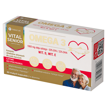Vital Senior Omega 3, 60 kapsułek miękkich - zdjęcie produktu