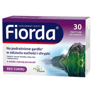Fiorda, smak czarnej porzeczki, 30 pastylek do ssania