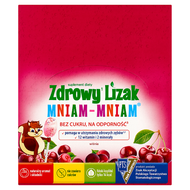 Zdrowy lizak Mniam-Mniam 12 witamin i 2 minerały, smak wiśniowy, 40 sztuk