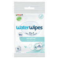 WaterWipes On The Go, chusteczki nawilżane odświeżające, 10 sztuk
