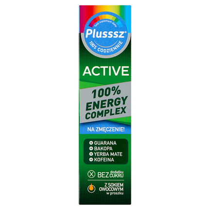 Plusssz Active 100% Energy Complex, 20 tabletek musujących - SUPLEMENT DIETY