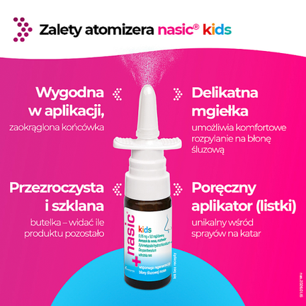 Nasic Kids, aerozol do nosa, 10 ml - Dziecko, Młodzież