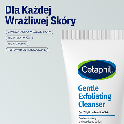 Cetaphil delikatny żel oczyszczający do twarzy z peelingiem, 178 ml - Dorosły, Młodzież