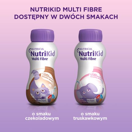 NutriKid Multi Fibre, smak czekoladowy, 200 ml - PŁYN DOUSTNY