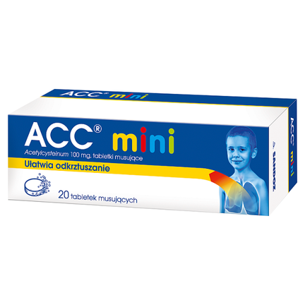 ACC mini, 100 mg, 20 tabletek musujących - PRODUKT LECZNICZY NIEREFUNDOWANY OTC