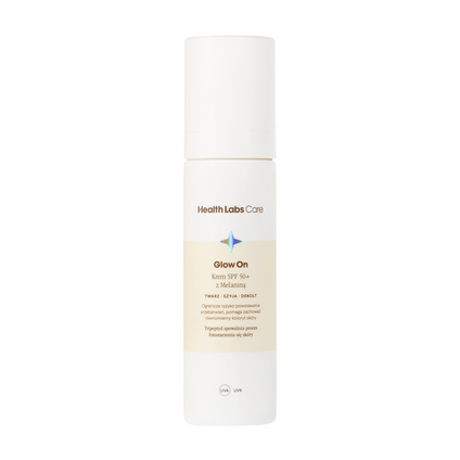 HEALTH LABS Health Labs Glow On, krem SPF 50+ z melaniną, 50 ml — Składniki i ocena