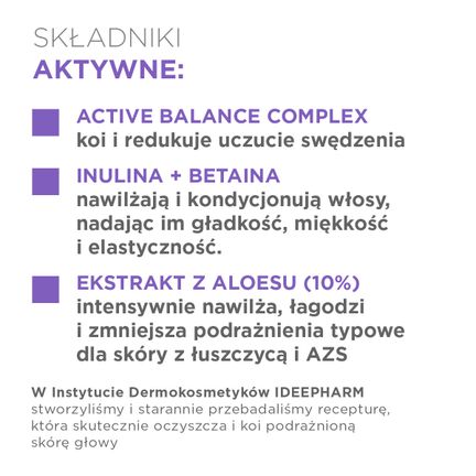 Idee Derm, szampon ultrakojący, z ekstraktem z aloesu, 300 ml  - SZAMPON
