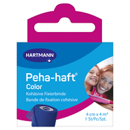 Peha-haft, opaska podtrzymująca elastyczna, niebieska, 4 cm x 4 m