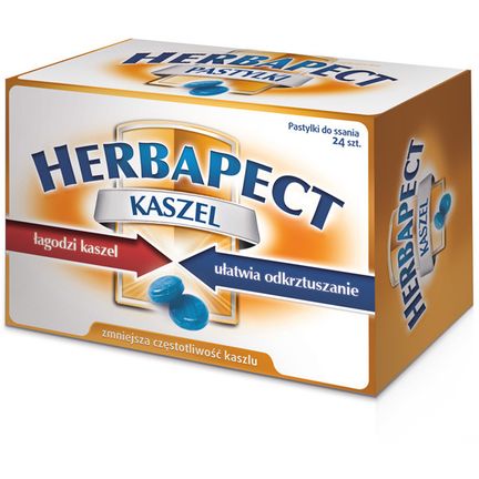 Herbapect Kaszel, 24 pastylki do ssania - zdjęcie produktu