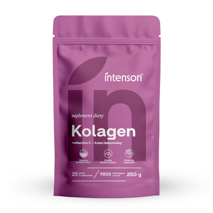 Intenson Kolagen proszek + witamina C + kwas hialuronowy, proszek, 250 g - zdjęcie produktu