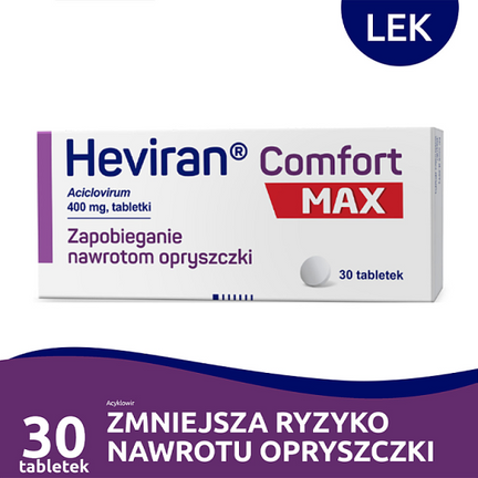 Heviran Comfort Max 400 mg, 30 tabletek - PRODUKT LECZNICZY NIEREFUNDOWANY OTC