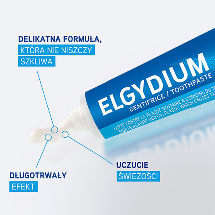 Elgydium Anti-Plaque, antybakteryjna pasta do zębów, 75 ml - PIERRE FABRE