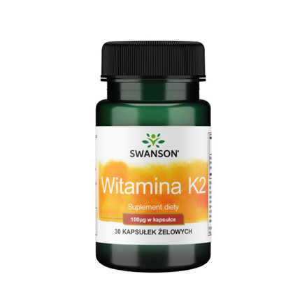 Swanson Witamina K2 100 mcg, 30 kapsułek żelowych - zdjęcie produktu