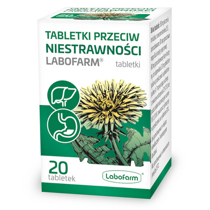 Labofarm, Tabletki przeciw niestrawności, 20 tabletek - zdjęcie produktu