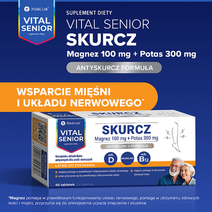 Vital Senior Skurcz, 60 tabletek - TABLETKI