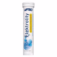 Elektrolity APTEO o smaku cytrynowym, 20 tabletek musujących
