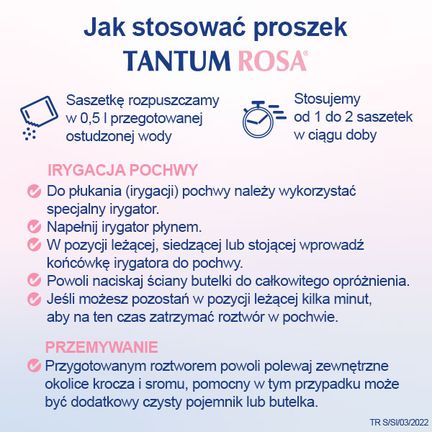 Tantum Rosa, proszek do sporządzania roztworu dopochwowego, 10 saszetek - 5909990027828