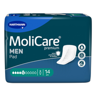 MoliCare Premium Men Pad 5K, anatomiczne wkłady chłonne, 14 sztuk