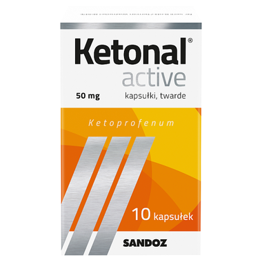 Ketonal Active 50 mg, 10 kapsułek twardych