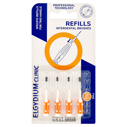Wkłady do szczoteczek międzyzębowych Elgydium, 1,2 mm, 4 sztuki - zdjęcie produktu