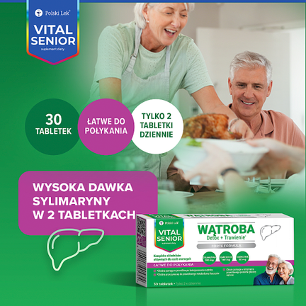 Vital Senior Wątroba, 30 tabletek - POLSKI LEK