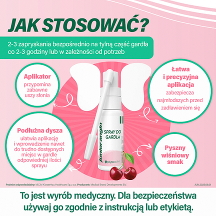 Junior-angin spray do gardła, 20 ml - Układ oddechowy