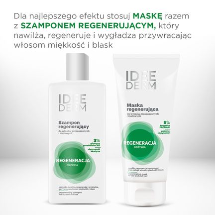 Idee Derm, maska regenerująca do włosów przesuszonych, 200 ml - IDEEPHARM