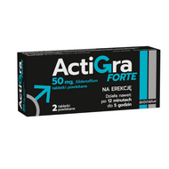 Actigra Forte 50 mg, 2 tabletki powlekane