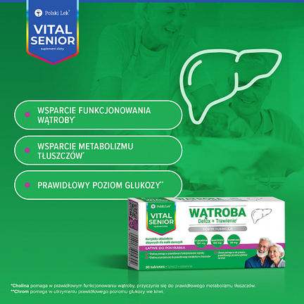 Vital Senior Wątroba, 30 tabletek - Dorosły, Senior