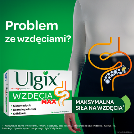 Ulgix wzdęcia, 100 kapsułek - WYRÓB MEDYCZNY