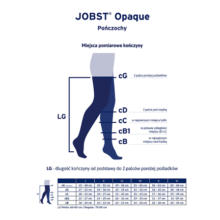 Pończochy uciskowe JOBST Opaque CCL1, karmelowe, r. 5 - cena