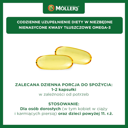Moller's Omega-3 2000 mg, 60 kapsułek - Narządy zmysłów, Układ sercowo-naczyniowy
