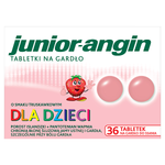 Junior-angin, truskawkowy, 36 tabletek