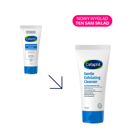 Cetaphil delikatny żel oczyszczający do twarzy z peelingiem, 178 ml - cena