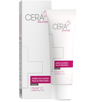 FLOS-LEK CERA PLUS Solutions, krem do skóry naczynkowej na noc, 50 ml, wyc — Składniki i ocena