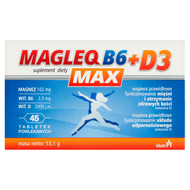 Magleq B6 Max + D3, 45 tabletek