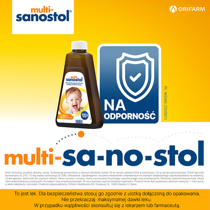 Multi-Sanostol, syrop, 600 g - Orifarm Healthcare A/S