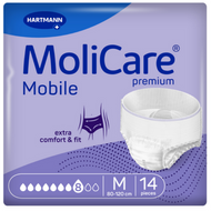 Majtki chłonne MoliCare Premium Mobile, 8/10 kropli, rozmiar M, 14 sztuk