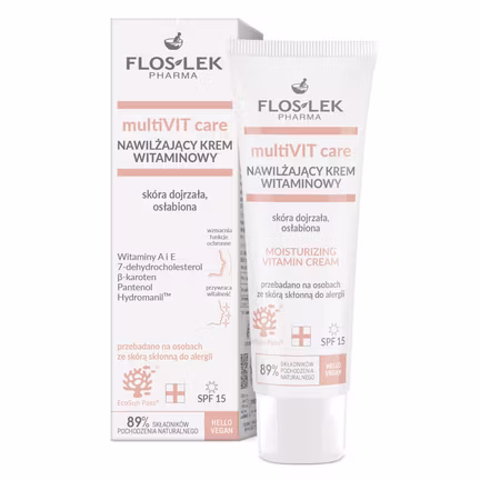 Floslek multiVIT care Nawilżający krem witaminowy SPF 15, 50 ml  - zdjęcie produktu