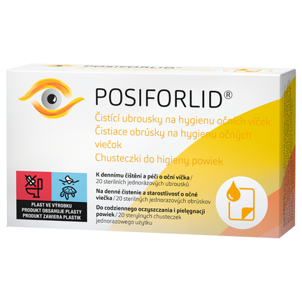 Posiforlid, chusteczki do higieny powiek, 20 sztuk - zdjęcie produktu