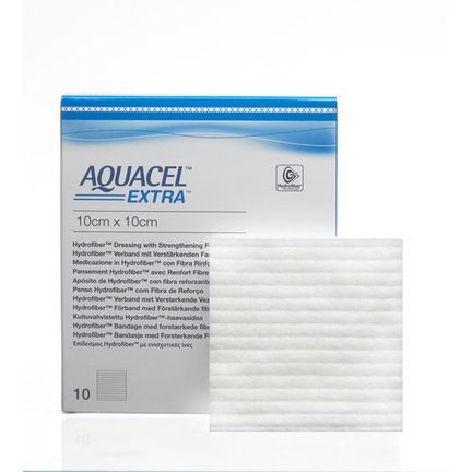 Aquacel Extra, 10 cm x 10 cm, opatrunek hydrofiber, 1 opatrunek - zdjęcie produktu