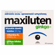 Maxiluten ginkgo+, 30 tabletek