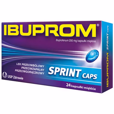Ibuprom Sprint Caps 200 mg, 24 kapsułki miękkie