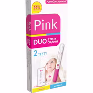Test ciążowy PINK DUO, strumieniowy i płytkowy, 1 sztuka