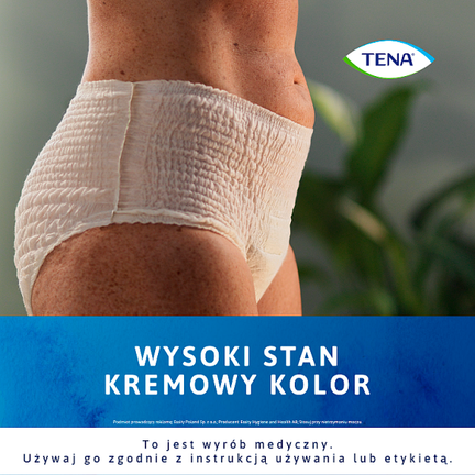 TENA Lady Pants Creme wysokim stanem, rozmiar M, 30 sztuk - Dorosły, Senior