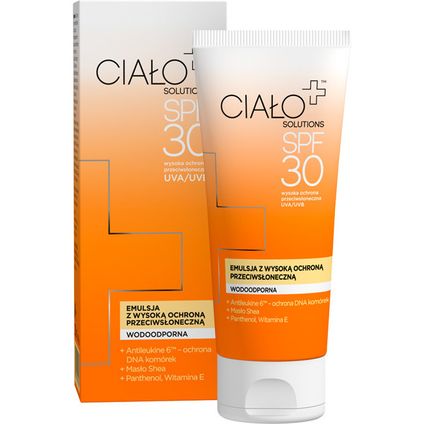 DELIA COSMET.-RZGÓW Ciało+ Solutions, Emulsja z wysoką ochroną przeciwsłoneczną SPF 30 Wodoodporna, 200 ml — Inhaltsstoffe i ocena